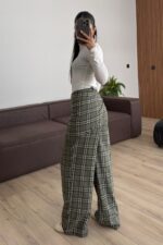 Şallı Ekose Pantolon Yeşil - Görsel 3