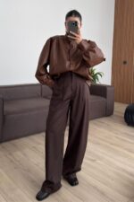 Stew Palazzo Pantolon Kahverengi