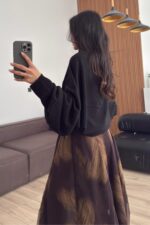 Bolerolu Boğazlı Sırtı Açık Bluz Siyah - Görsel 3