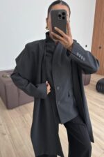 Bonita Şallı Ceket Antrasit - Görsel 2