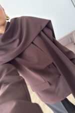 Bonita Şallı Ceket Kahverengi - Görsel 3