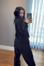 Ravel Fermuarlı Detay Eşofman Takım Siyah - Görsel 4