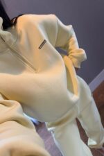 Ravel Fermuarlı Detay Eşofman Takım Sarı - Görsel 3