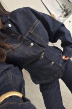 Drew Belden Oturtmalı Denim Gömlek Lacivert - Görsel 4