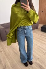 Bs Wide Leg Koyu Mavi Jean - Görsel 2