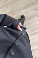 Çıtçıtlı Scuba Pantolon Takım Siyah - Görsel 3