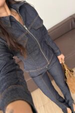 Lowf İspanyol Paça Denim Takım Lacivert - Görsel 3