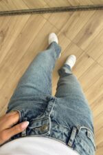 Bs Paçası Kesik Straight Mavi Jean - Görsel 3