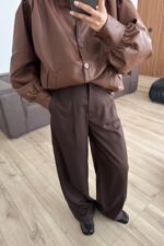 Stew Palazzo Pantolon Kahverengi - Görsel 2