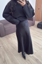 Beli Lastikli Maxi Etek Siyah - Görsel 2