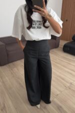 Beli Drapeli Kumaş Pantolon Antrasit - Görsel 2