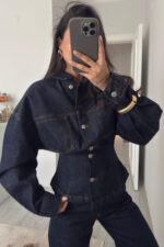 Drew Belden Oturtmalı Denim Gömlek Lacivert - Görsel 3