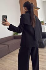 Bonita Şallı Ceket Siyah - Görsel 4