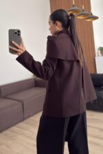 Bonita Şallı Ceket Kahverengi - Görsel 4