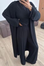 Rumi üç Parça Modal Kumaş Takım Siyah - Görsel 3