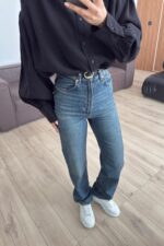 Liam Straight Dark Blue Yıkamalı Jean - Görsel 2