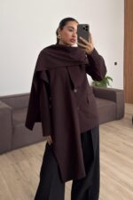 Bonita Şallı Ceket Kahverengi