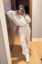 Ravel Fermuarlı Detay Eşofman Takım Karmelanj