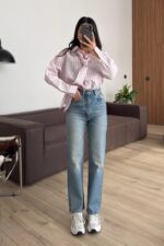 Merlin Straight Fit Mavi Eskitme Jean