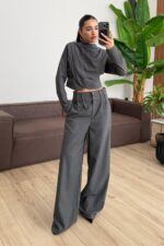 Omzu Drapeli Tasarım Takım Antrasit