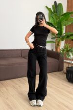 Varıus Wide Leg Siyah Jean - Görsel 2