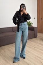 Wendy Geniş Paça Açık Mavi Jean