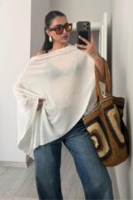 Asimetrik Transparan Panço Beyaz