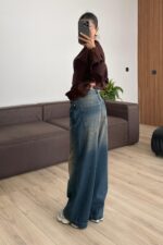 Brandın Baggy Eskitme Mavi Jean - Görsel 4