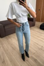 Darly Kesik Paça Straight Açık Mavi Jean - Görsel 2