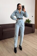 Kar Yıkama Denim Tulum