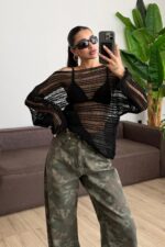 Ken Ajurlu Bluz Siyah