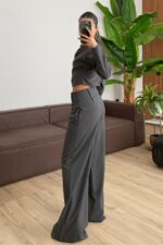 Omzu Drapeli Tasarım Takım Antrasit - Görsel 4