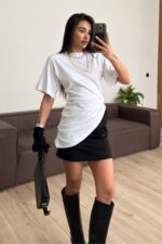 Cha Mini Süet Etek Siyah