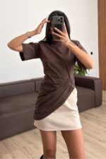 Cha Mini Süet Etek Bej