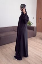 Tasarım Tunik Şallı Takım Siyah - Görsel 4