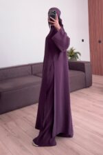 Tasarım Tunik Şallı Takım Mürdüm - Görsel 4