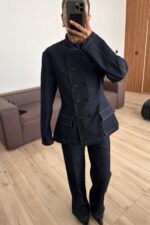 Dikişli Çımalı Pantolon Denim Takım Lacivert - Görsel 2