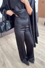 Eros Saten Tasarım Takım Siyah - Görsel 4