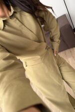 Önü Çapraz Detaylı Gömlek Pantolon Takım Çağla - Görsel 3