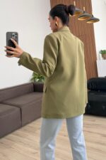 Md Keten Blazer Ceket Çağla - Görsel 3