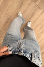 Rico Wide Leg Mavi Yıkamalı Jean - Görsel 3