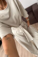 Beli Kuşak Bağlamalı Modal Takım Taş - Görsel 3