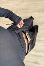 Bağlama Detaylı Bluz Siyah - Görsel 3