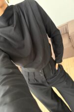 Omzu Drapeli Tasarım Takım Siyah - Görsel 3