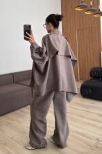 Düğmeli Selen Takım Toprak - Görsel 3