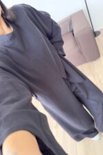 Tasarım Tunik Şallı Takım Siyah - Görsel 3