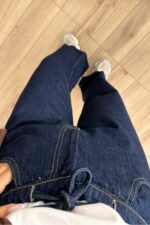 Beli Bağlamalı Wide Leg Lacivert Jean - Görsel 2