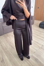 Eros Saten Tasarım Takım Acı Kahve - Görsel 4