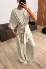 Beli Kuşak Bağlamalı Modal Takım Taş - Görsel 2