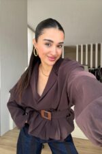 Forteza Balon Kesim Gömlek Kahverengi